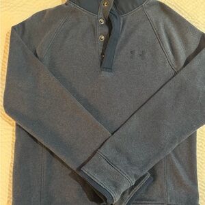 Under Armour Navy Button-Up Sweatshirt / Pullover